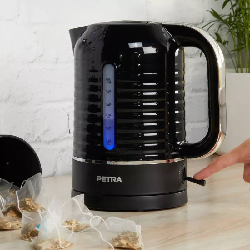 Elektrische waterkoker Petra 1,7 l 3 kW zwart