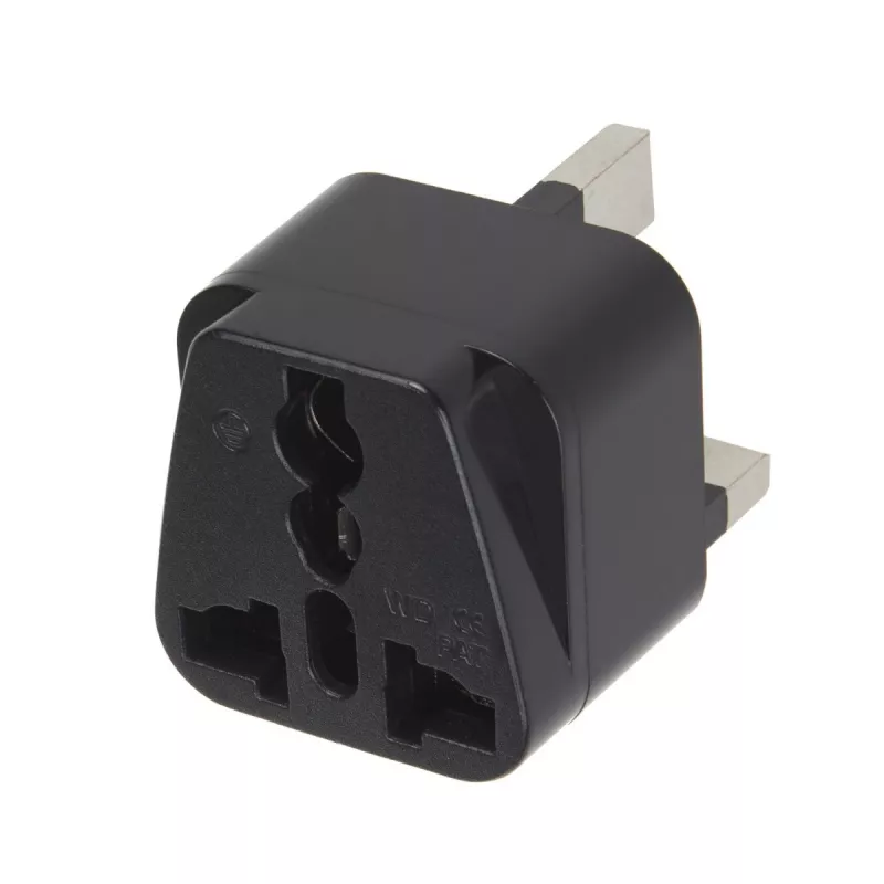 Maclean MCE154 stekkeradapter, EU-stopcontact naar UK-stekker, zwart