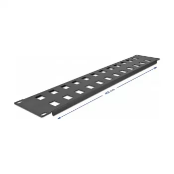 Keystone-paneel DeLOCK 19 inch Keystone patchpanel 24 poorten 2U zwart