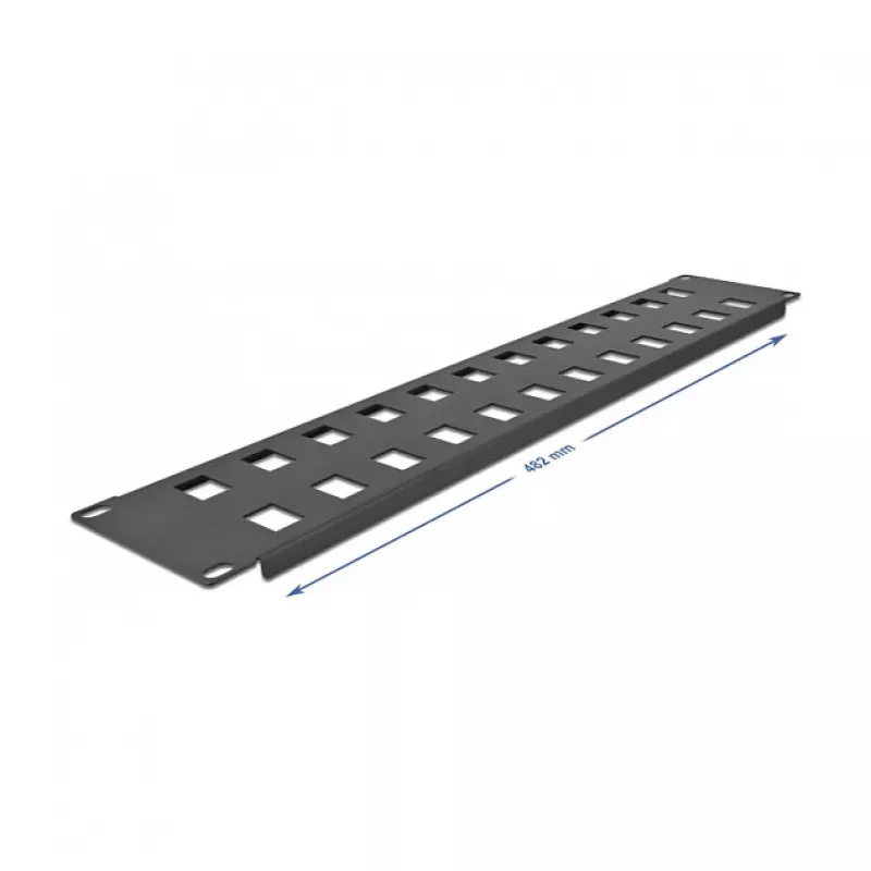 Keystone-paneel DeLOCK 19 inch Keystone patchpanel 24 poorten 2U zwart