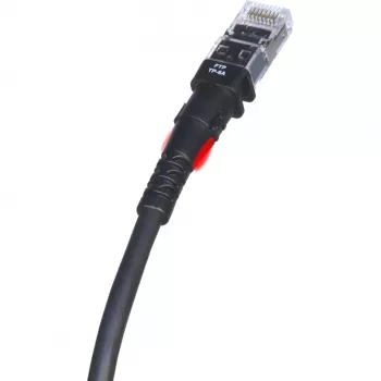 Netwerkkabel PatchSee TP-6A-F/5 zwart 1,5m Cat6a F/FTP