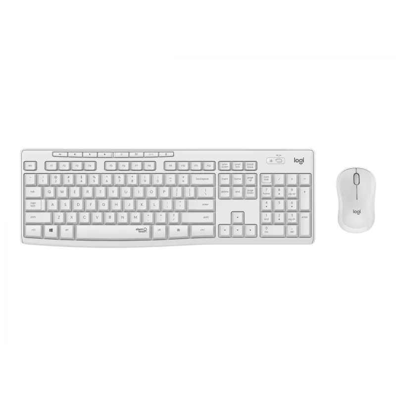 Logitech MK295 Silent - toetsenbord-muisset - draadloos - 2,4 GHz - Italiaans - crèmewit