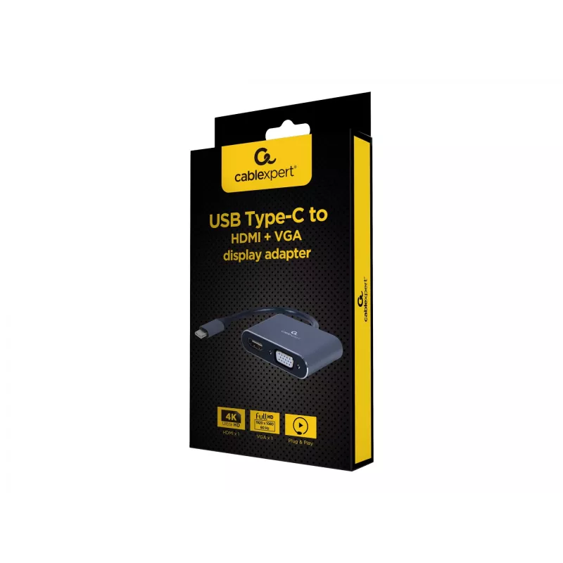 Cablexpert A-USB3C-HDMIVGA-01 USB-grafische adapter grijs