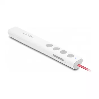 DeLOCK USB-laserpresenter, wit, draadloos, USB-RF-nano-ontvanger