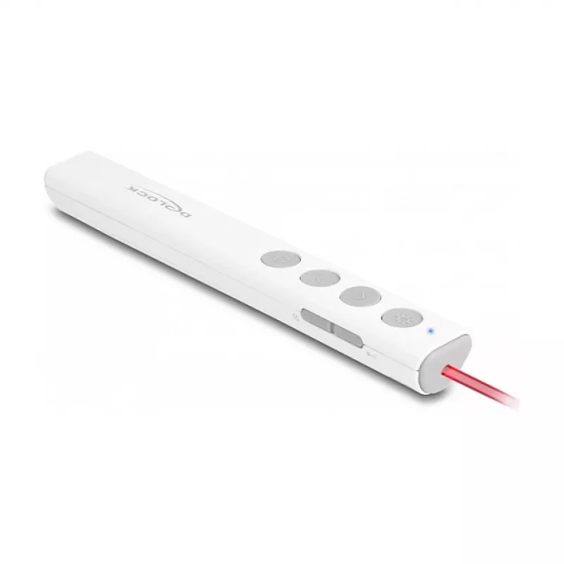 DeLOCK USB-laserpresenter wit draadloos USB RF Nano-ontvanger