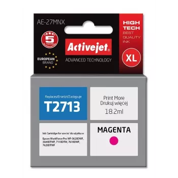 Activejet AE-27MNX inkt (vervanger voor Epson 27XL T2713; Supreme; 18 ml; magenta)