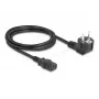 Netkabel DELOCK 81567 CEE 7/7 (ST) 90° naar IEC C13, 2 m, 3x1,00 mm