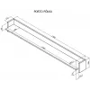 Cama Plank PORTO 150x18x16.5 Eiken/Zwart