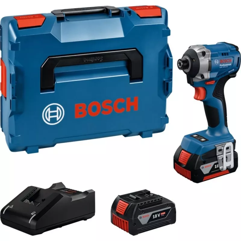 Accu-slagmoerschroevendraaier Bosch GDR 18V-215 met 2x 4,0Ah accu's