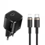 usams oplader 1x USB-C T36 + Lightning PD – compacte PD-oplader met USB-C en Lightning
