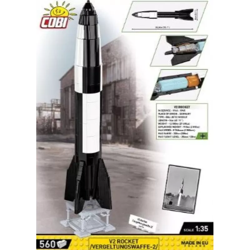 Bouwset COBI V2 raket 560 onderdelen Tweede Wereldoorlog