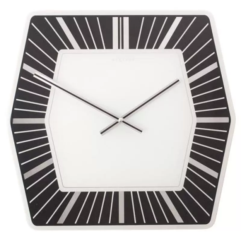 NeXtime wandklok 8128zw Hexagon, 43x43 cm, wit