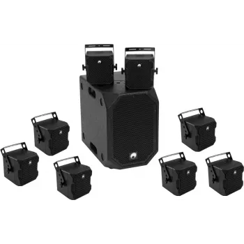 Omnitronic audioset BOB-10A met 8x BOB-4 (model 20000534)