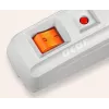HSK DATA Acar F5 5m stroomverlenging 5 stopcontacten binnen/buiten grijs