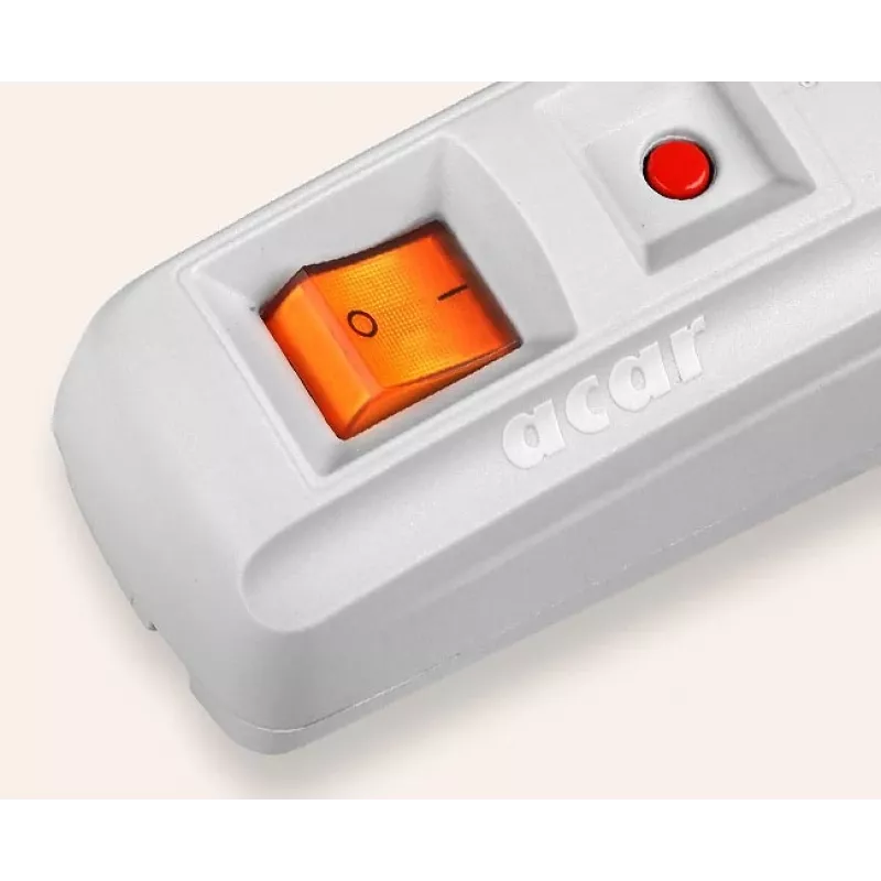 HSK DATA Acar F5 5m stroomverlenging 5 stopcontacten binnen/buiten grijs