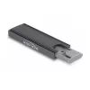 SSD-behuizing DeLOCK Externe USB Type-C combo-behuizing voor M.2 NVMe PCIe of SATA SSD gereedschapsloos
