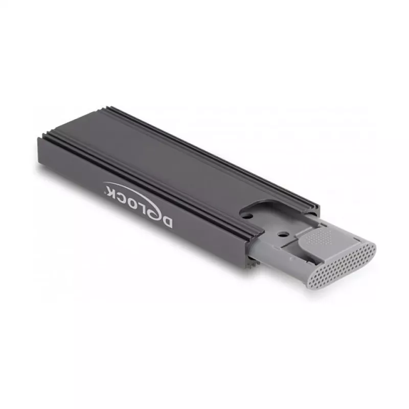 SSD-behuizing DeLOCK Externe USB Type-C combo-behuizing voor M.2 NVMe PCIe of SATA SSD gereedschapsloos