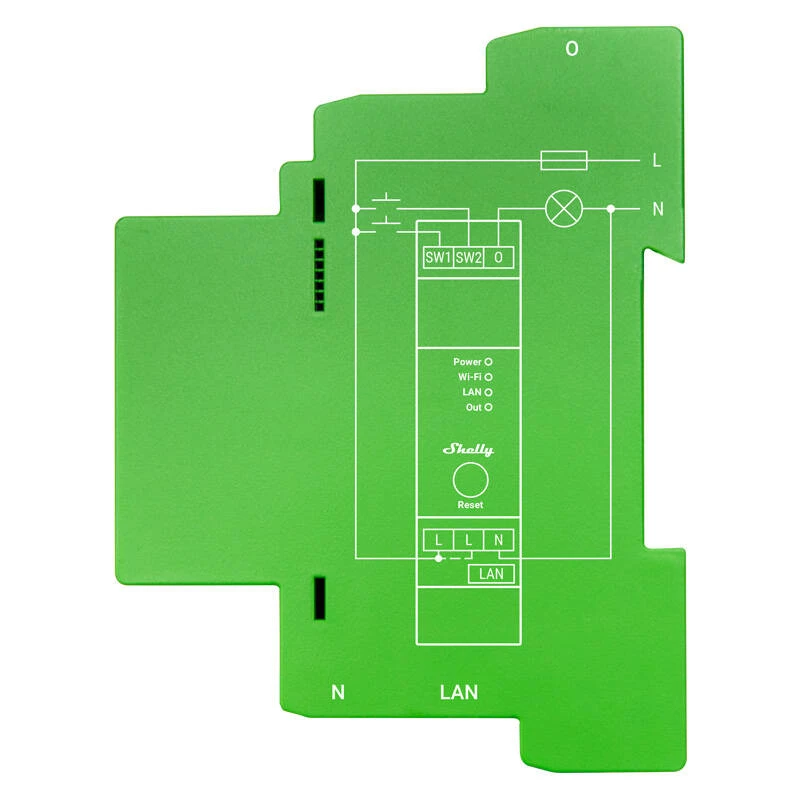 Shelly Pro Dimmer 1 DIN-rail slimme schakelaar, 1-kanaals