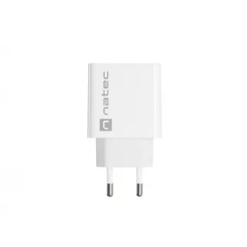 Netvoedingssnellader NATEC RIBERA 12V 20W USB-C PD 3.0 + USB-A Samsung AFC wit