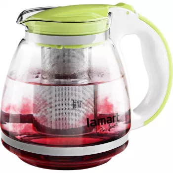 Glazen kan Lamart LT7028 groen transparant 13 cm diameter 155 mm hoogte