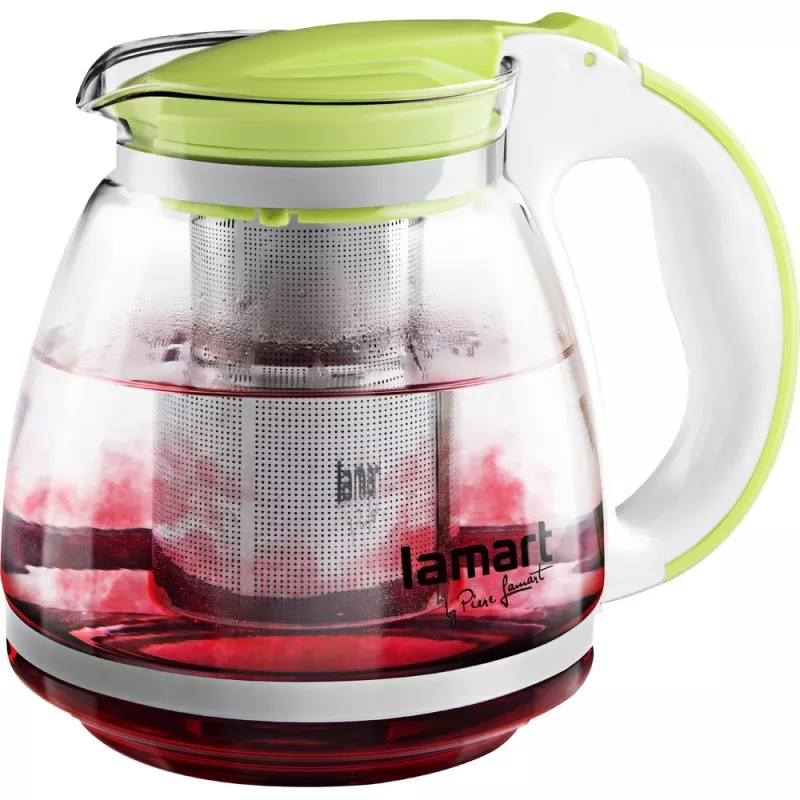 Glazen kan Lamart LT7028 groen transparant 13 cm diameter 155 mm hoogte