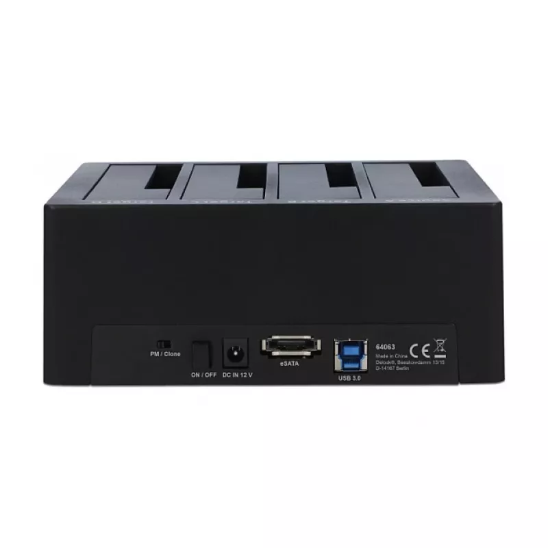 Delock USB 3.0 dockingstation voor 4 x SATA HDD / SSD met kloonfunctie (64063)