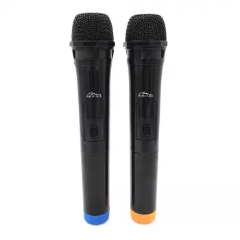 Karaokemicrofoon MEDIA-TECH MT395 Accent Pro — bedraad, zwart, aan-/uitschakelaar, max. bereik 20 m, 2-pack