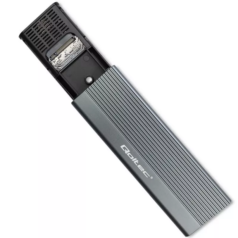 Qoltec behuizing voor M.2 SATA (NGFF) SSD, USB-C