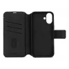 Leren hoes voor iPhone 16, zwart