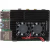 JOY-IT RPI CASE ALU07F - Behuizing voor Raspberry Pi 4, aluminium, ventilator, zwart (RB-ALUCASEP4+07FAN)