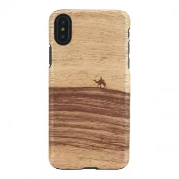 Beschermhoes MAN&WOOD voor iPhone X/XS – Terra zwart, beschermende achterkant
