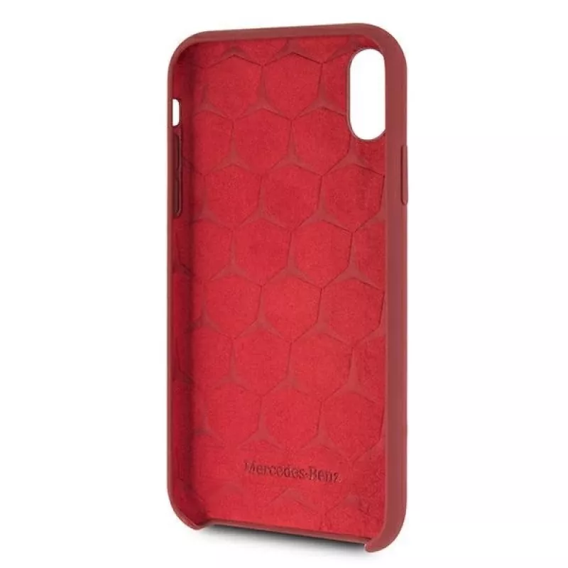 Mercedes-Benz hard cover silicone voor Apple iPhone XR rood MEHCI61SILRE