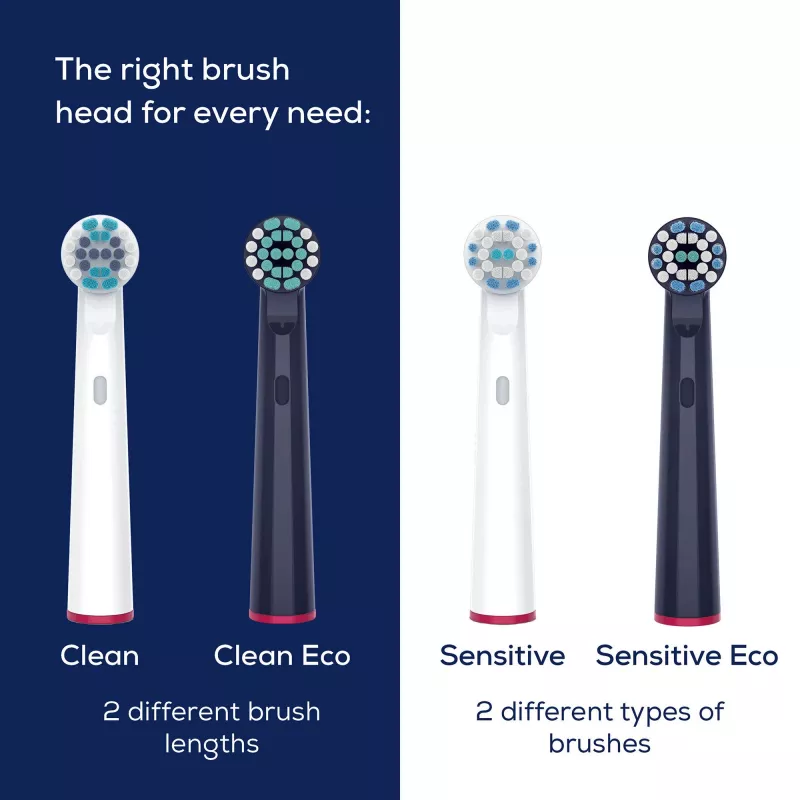 Beurer TB Clean Eco Green Planet borstelkoppen, donkerblauw, 4-pack