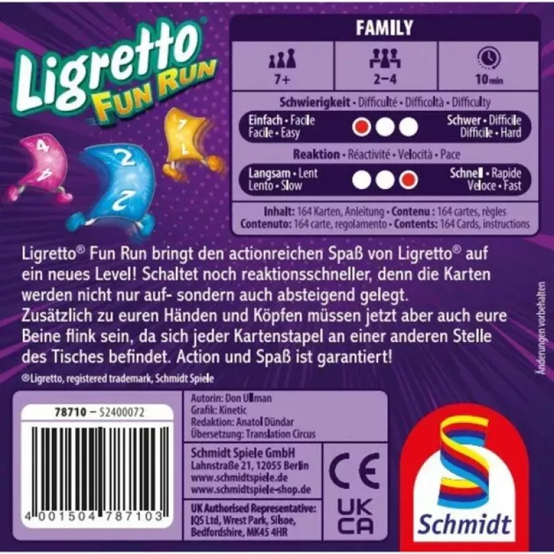 Ligretto Fun Run, kaartspel