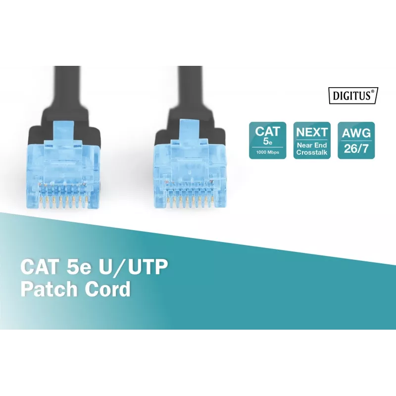CAT 5e U-UTP-patchkabel 10m zwart