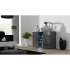 Cama sideboard 120 cm SOHO S7 grijs/grijs glanzend