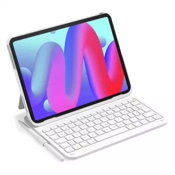 Folio-toetsenborthoes Inateck BK2007 voor iPad Air 11 inch (27,9 cm) – Bluetooth, QWERTZ, 250-mAh-accu