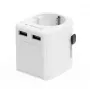 Universele reisadapter GEMBIRD TPA-EU2A12-01-W 12W USB-voeding voor internationale stopcontacten