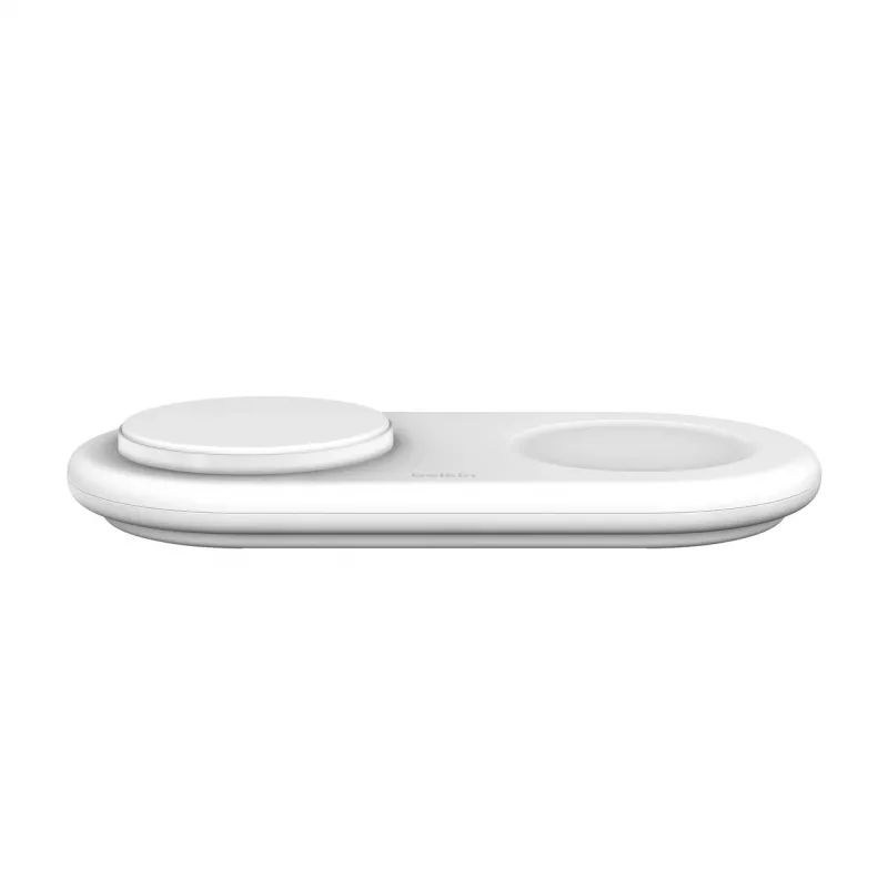 Belkin WIZ021VFWH - 2-in-1 draadloos oplaadpad met Qi2-technologie 15 W, wit