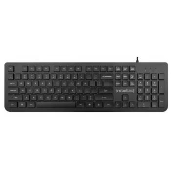 Bedrade USB-toetsenbord volledige grootte Rebeltec Spiro RBLKLA00041 — zwart