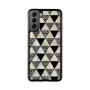 Beschermhoes iKins voor Samsung Galaxy S21+ — piramidepatroon, zwart