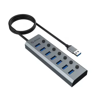 USB-hub Akasa AK-HB-21BKCM aluminium USB 3.2 Gen 1 5000 Mbit/s