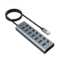 USB-hub Akasa AK-HB-21BKCM aluminium USB 3.2 Gen 1 5000 Mbit/s