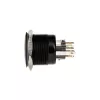 DimasTech vandalismusschakelaar 25mm Blackline Dot RGB (PD224) vandalismebestendige drukschakelaar