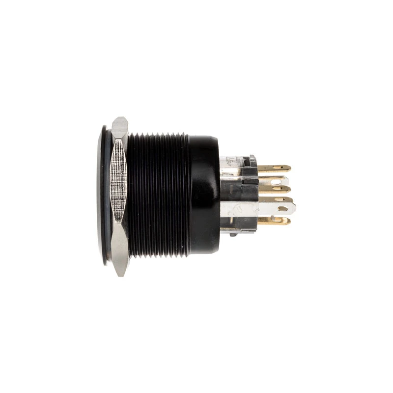 DimasTech vandalismusschakelaar 25mm Blackline Dot RGB (PD224) vandalismebestendige drukschakelaar