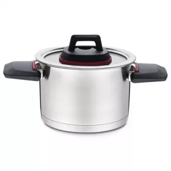 Pan Maestro MR-3530-24 RVS 24 cm, 5,5 L, klapbare handgrepen, glazen deksel