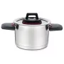 Pan Maestro MR-3530-24 RVS 24 cm, 5,5 L, klapbare handgrepen, glazen deksel