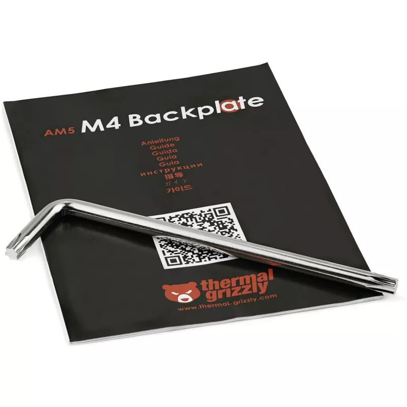 Backplate Thermal Grizzly S-TG-BP-R7000 aluminium zwart efficiënte warmteafvoer