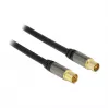Coaxkabel RG-6/U DeLOCK 88925 5 m IEC zwart