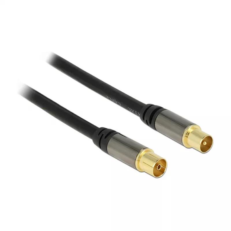 Coaxkabel RG-6/U DeLOCK 88925 5 m IEC zwart
